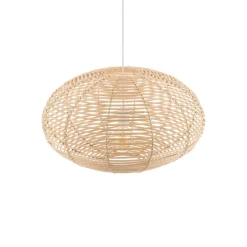 Hængelampe RATTAN, Ø 60 cm, naturbrun, rattan, E27