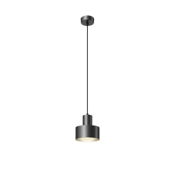 Hængelampe Rif i metal, sort, Ø 15 cm