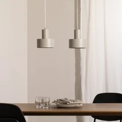 Hængelampe Rif 2, taupe 2 lyskilder, lineær, stål