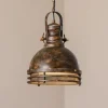 Hængelampe Saglam, 1 lyskilde, antik messing, Ø 30 cm, metal