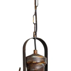 Hængelampe Saglam, 1 lyskilde, antik messing, Ø 30 cm, metal