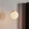 Hængelampe Sfera 1 lyskilde glas/træ lys