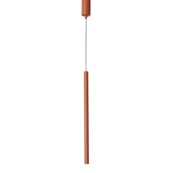 Hængelampe Sopel 1, teglrød, 1 lyskilde, stål, Ø 5 cm