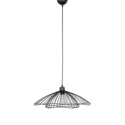Hængelampe Tel, sort, metal, Ø 50 cm, metal