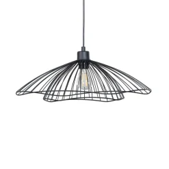 Hængelampe Tel, sort, metal, Ø 50 cm, metal