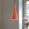 Hængelampe Tom, orange, metal, Ø 19 cm, E27