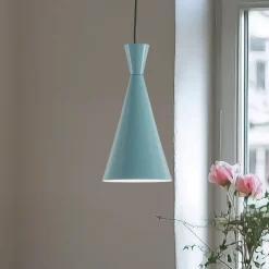 Hængelampe Tom, turkis, metal, Ø 19 cm, E27