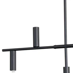 Hængelampe Trevo 6 All Black, metal, sort, GU10