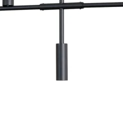 Hængelampe Trevo 6 All Black, metal, sort, GU10