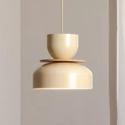 hængelampe Uto, creme/kabel creme, Ø 30 cm, metal
