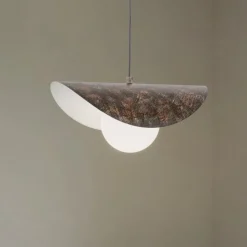 Hængelampe Vatoz, 1 lyskilde, sort, Ø 40 cm, metal/glas