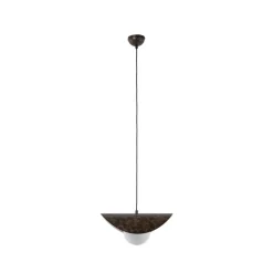 Hængelampe Vatoz, 1 lyskilde, sort, Ø 40 cm, metal/glas
