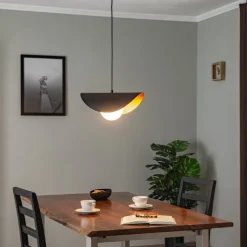 Hængelampe Vatoz 2866 1 lyskilde, sort, opalglas