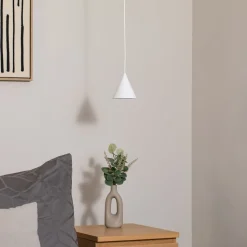Hængelampe ZENITH, hvid, Ø 11 cm, metal, GU10