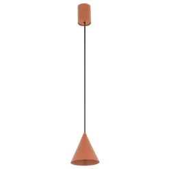 Hængelampe ZENITH, terrakotta, Ø 11 cm, metal, GU10