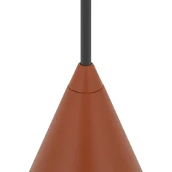 Hængelampe ZENITH, terrakotta, Ø 11 cm, metal, GU10