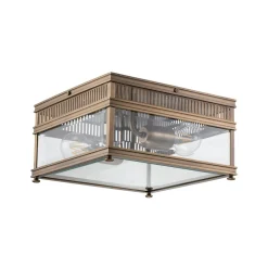 Holborn udendørs loftslampe, kantet, mørk bronze