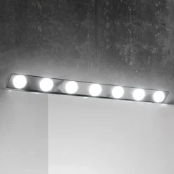 Hollywood LED-spejllampe, 85 cm, 7 lk.