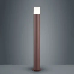 Hoosic gadelampe af trykstøbt aluminium rustfarvet