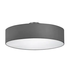 Hotel loftslampe, mat nikkel/grå, Ø 50 cm