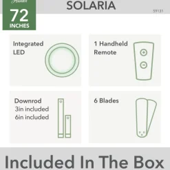 Hunter Solaria DC LED-loftventilator IP44 Ø 183