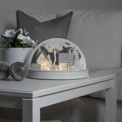 Huse og rensdyr LED-silhuet, batteridrevet