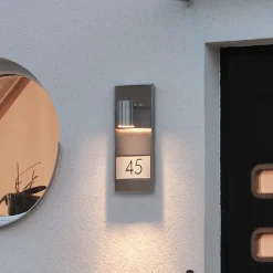 Husnummerlampe Modena 7655, stål
