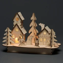 Hus og Træ LED-adventsstage