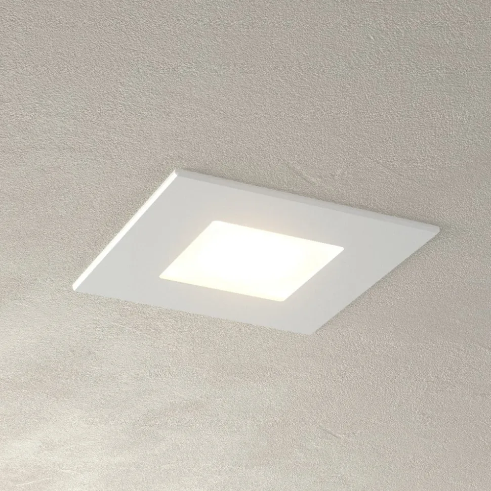 Hvid LED-indbygningslampe Klaus til indbyggede kasser