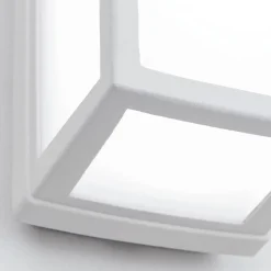 Hvid LED udendørs væglampe Bob i aluminium, IP54