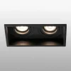 Hyde indbygningslampe, 2 lyskilder, svingbar sort