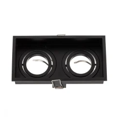 Hyde indbygningslampe, 2 lyskilder, svingbar sort