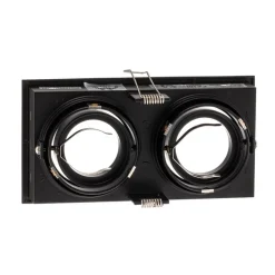 Hyde indbygningslampe, 2 lyskilder, svingbar sort