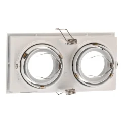 Hyde indbygningslampe, 2 lyskilder, svingbar hvid
