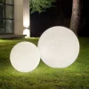 Ideal Lux Doris lampe med jordspyd, hvid, plast, Ø 78 cm