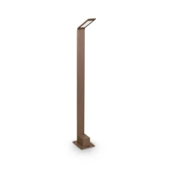 Ideal Lux LED-gadelampe Agos brun 3.000 K Højde 80 cm aluminium