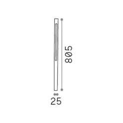 Ideal Lux LED-gadelampe Jedi antracit metal Højde 80,5 cm