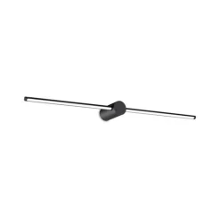 Ideal Lux LED-væglampe Filo, sort, bredde 75 cm, metal