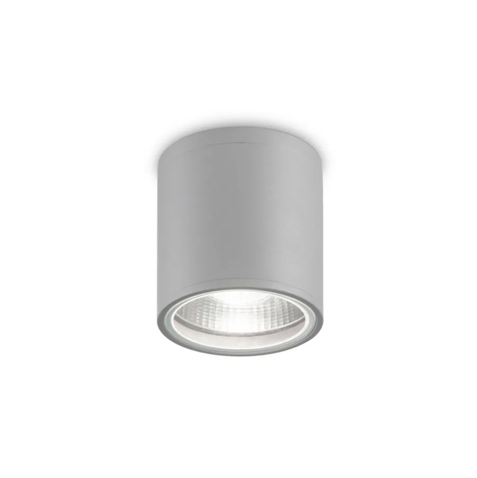 Ideal Lux loftlampe Gun, grå, aluminium, IP44, GU10