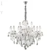 Ideal Lux lysekrone Florian kromfarvet, krystal, 12flg.
