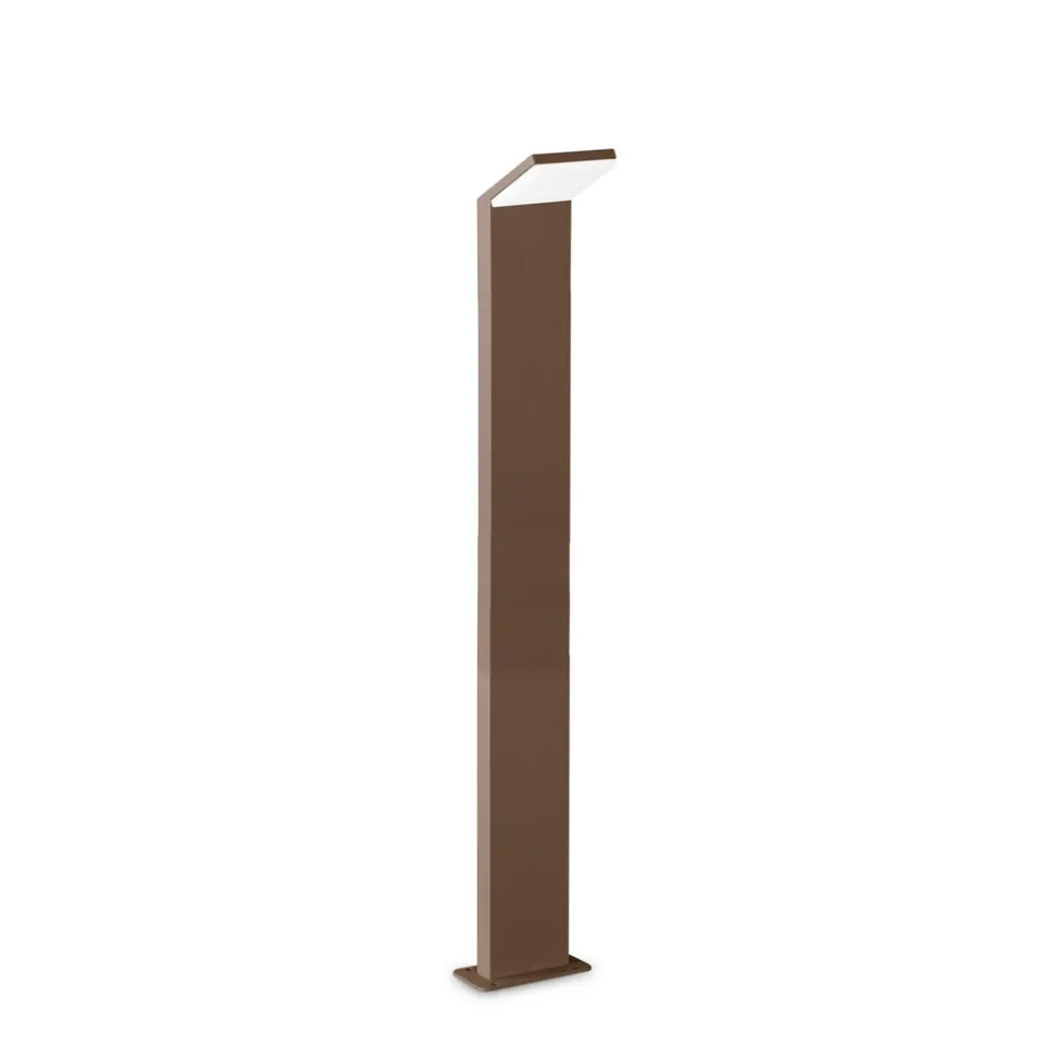 Ideal Lux Style LED-gadelampe, brun, højde 100 cm, 3.000 K