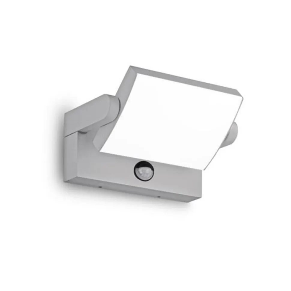 Ideal Lux udendørs væglampe med sensor Swipe grå metal 3.000K