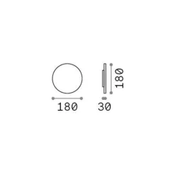 Ideal Lux udendørs væglampe Punto antracit Ø 18 cm, metal