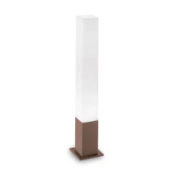 Ideal Lux vejlampe Edo square, kaffebrun, GX53