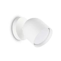 Ideal Lux væglampe Dodo, hvid, 1 lyskilde, metal Ø 8,5 cm