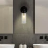 Imperial væglampe, sort, 1 lyskilde, stål, glas, IP44