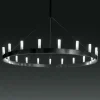 Imponerende Chandelier lysekrone, sort