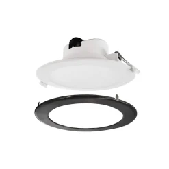 Indbygget loftlampe med LED Acrux, Ø 17 cm, sort, CCT