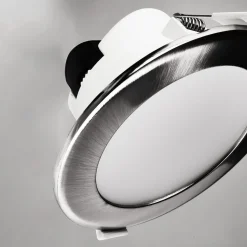 Indbygget loftlampe med LED Acrux, Ø 17 cm, sølvfarvet mat, CCT