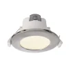Indbygget loftlampe med LED Acrux, Ø 10 cm, sølvfarvet mat, CCT